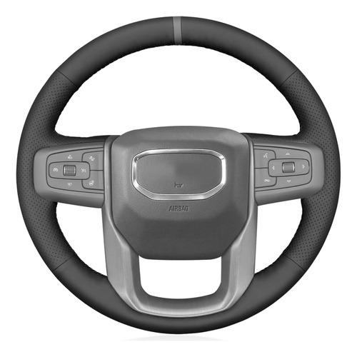 Cubierta De Volante De Cuero Genuino Para Gmc Sierra1500 Lim