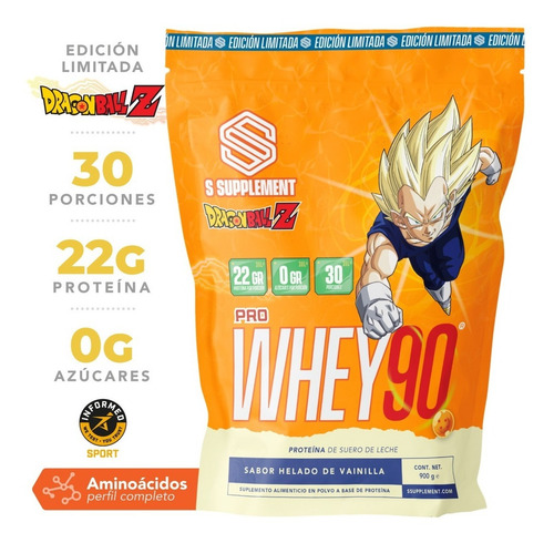 Proteína Pro Whey90 Dragon Ball Z 900gr S Supplement