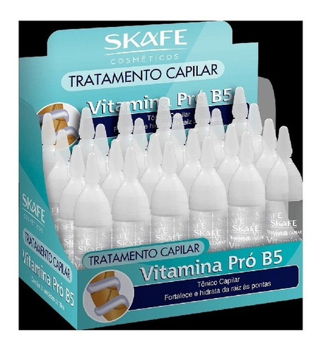 24 Ampola Tratamento Capilar Skafe Vitamina Pró B5 Pantenol