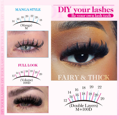 Lash Clusters Kit Coruscate, Extensión De Pestañas Largas, 1