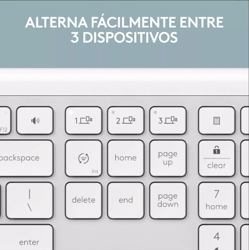 Teclado Slim K950 Blanco Español Latino Logitech