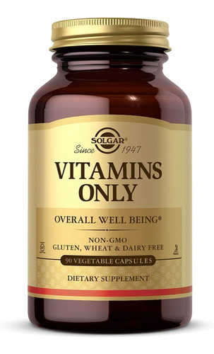 Multivitamínico Vitamins Only Solgar 90 Capsulas Vegetales