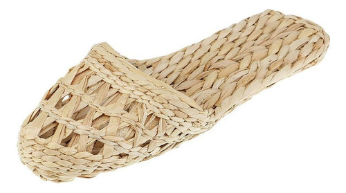 1 Par De Sandalias De Malla De Ratán De Paja Hechas A Mano