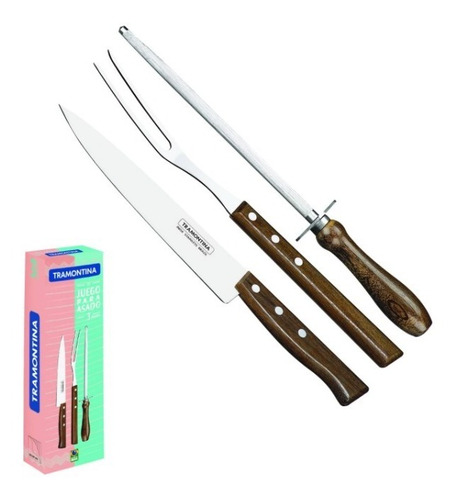 Kit Parrillero Tramontina Para Carne Asada 3 Piezas