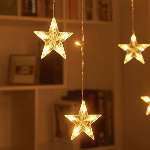 Para Guirnalda De Luces Navideñas Con Forma Estrella Para