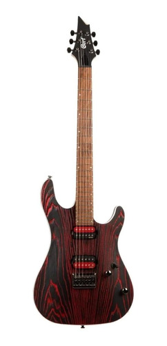 Imagen 1 de 4 de Guitarra eléctrica Cort KX Series KX300 Etched de caoba black red engraved con diapasón de granadillo brasileño