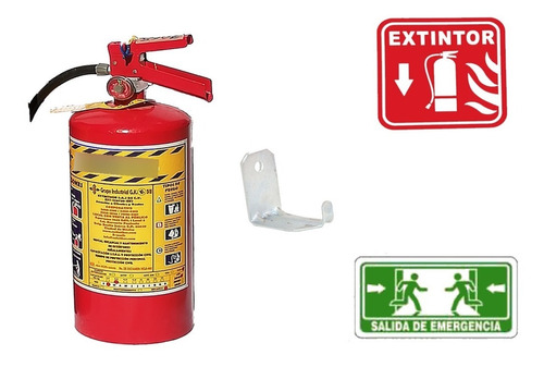 Kit Extintor 4.5 Kg Pqs + Salida De Emergencia + Curso