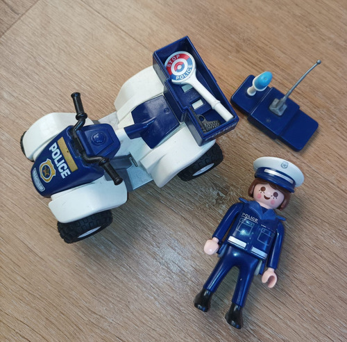 Cuatriciclo Policía Playmobil Azul (Usado)