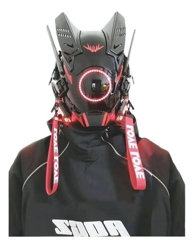 Máscara Cyberpunk, Máscara De Dj Luminosa Con Alas En Las Es