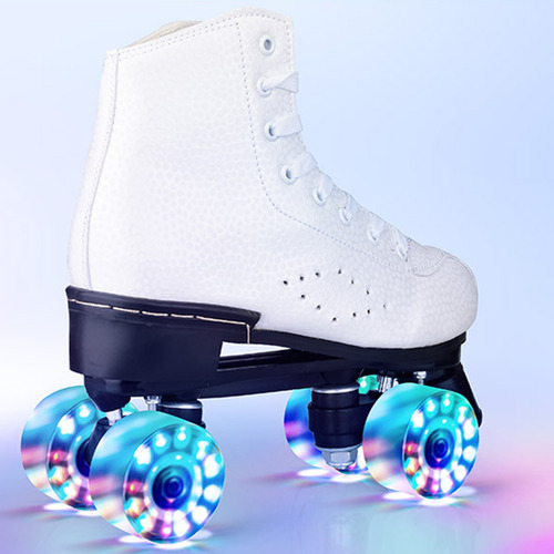 Patines Flash Wheel Con Doble Línea Led, 4 Ruedas Y Dos