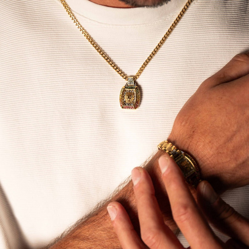 Collar Guess Lion King Multicolor Hombre