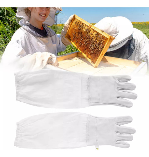 Nuevo Guantes De Apicultura Con Mangas Protectoras Largas