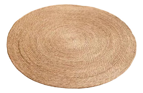 Alfombra Redonda De Rattan Grande Sala De Estar Dormitorio Diseño De La Tela Beige