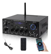 Comprar Amplificador Bluetooth Para Bocinas Audio 2 Canales Para Automóvil Y Hogar Alta Potencia Entrada Multimodo Calidad De Sonido Hifi Alta Fidelidad Con 2 Tomas De Micrófono Con Función Eco