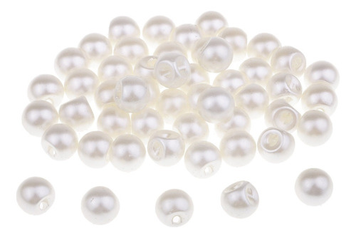 100pcs 10 Mm 12 Mm Botones De Perlas De Perlas Blancas Para
