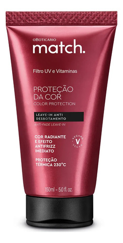 O Boticario Match Leave Anti Desbotamento Proteção Cor 150ml