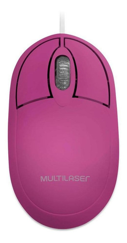 Mouse Multilaser Classic Rosa Mo304