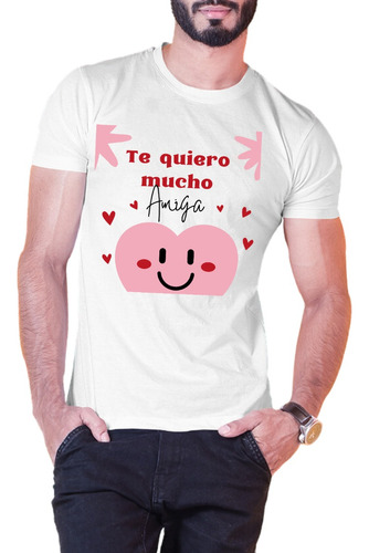 Playera Dia De Enamorados Frase Amistad Novios Pareja Amor 