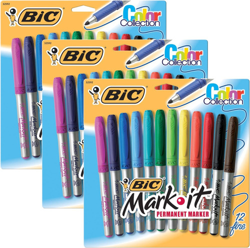 Bic Gpmap12-ast Mark-ittm Colección Colores Marcadores 12 3