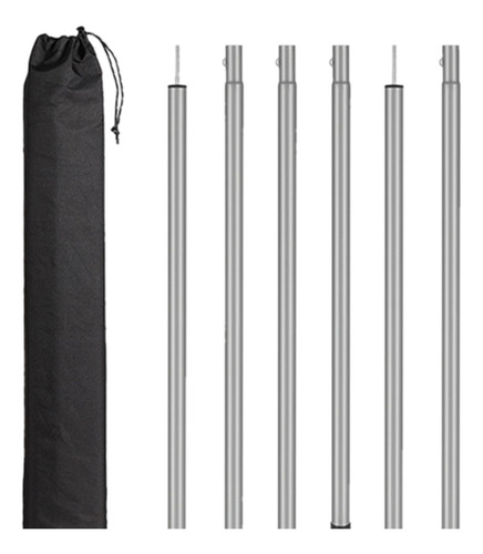 8 Peças Postes De Tenda Para Lona Prata 57,5 Cmx25cm