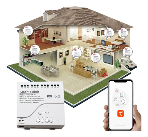 Interruptor Inteligente Tuya Wifi, Temporizador Para Bricola