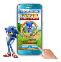 Comprar Invitación Interactiva Sonic Botón Mapa Y Confirmar 