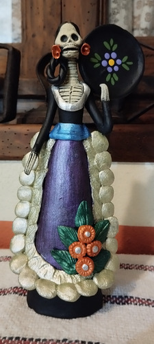 Catrina De Barro 22 Cms. De Alto
