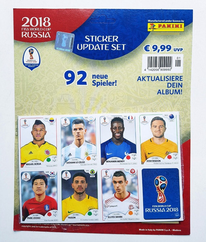 Actualización Panini Álbum Rusia 2018 Italiana Nueva Sellada