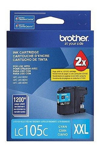 Tinta Brother Lc 105 Xxl Cyan Original (fuera De Fecha)