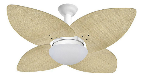 Ventilador De Teto Jet Aspen Venti-delta 4pás Rattan Natural Estrutura Branca Pás Freijó Diâmetro 120 Cm Frequência 60hz Material Das Pás Mdf Rádica Quantidade De Pás 4 110v