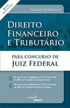 Comprar Direito Financeiro E Tributário Para Concurso De Juiz Federal, De Sérgio Karkache. Editora Edipro, Capa Mole Em Português