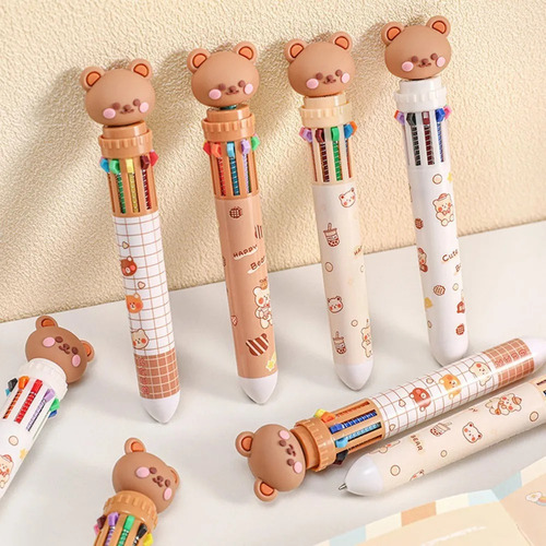 Aa Canetas De Urso Coloridas De Alta Qualidade, Pacote Com 4