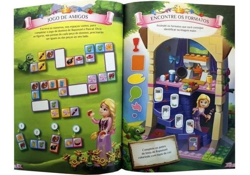 Imagem 2 de 3 de Revista De Atividades Lego Princesa Hora Da Diversão Disney