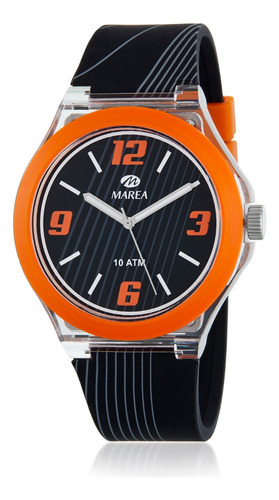 Marea Watch B3535405 Color de la correa Negro, gris y naranja Color del bisel Naranja Color del fondo Negro