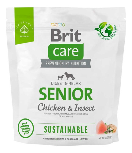 Brit Care Dog Senior Chicken Insect 1kg. Np
