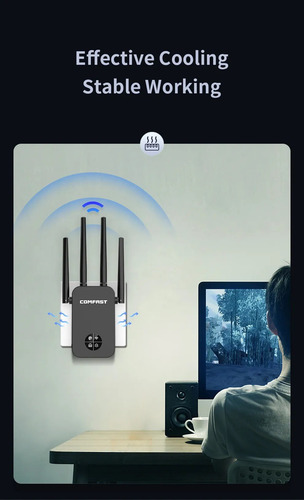 Repetidor Wi-fi Dual-band 1200mbps Amplificador High Speed