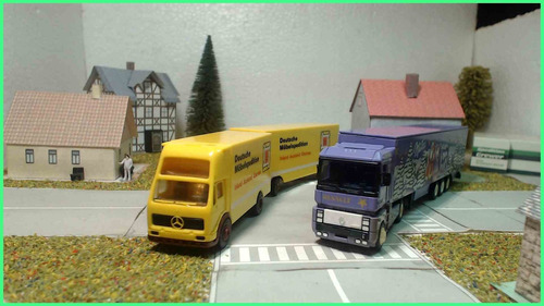 Ho 1/87 2 X Caminhão Mercedes Benz Herpa,wiking  Nr.1109