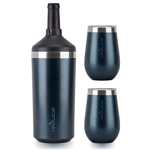 Wine Cooler Set, Dark Web - Stainless Steel Wine Bottle...