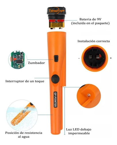 Detector Metales Portátil Localizador De Mano Eshopangie
