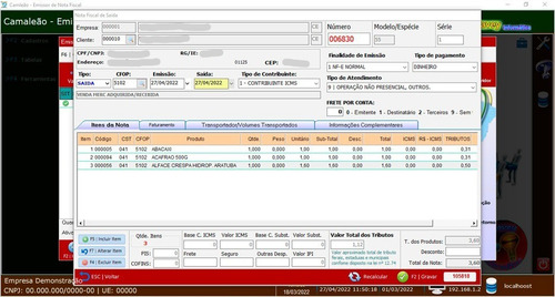 Imagem 5 de 8 de Software Comercial, Emissor De Nota Fiscal Eletrônica (nf-e)