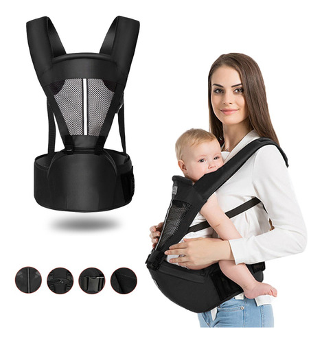 Mochila Ergonomica Cangurera De Bebé Portabebes 0-48 Meses