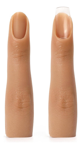 2 Dedos De Práctica De Silicona Para Uñas Acrílicas, Modelo