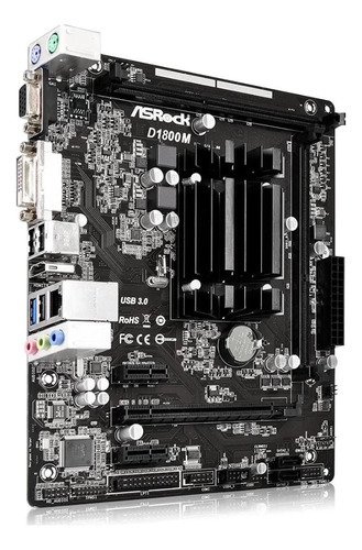 Kit de placa madre Intel Dual J1800 D1800m de 2,41 GHz + DDR3 de 4 GB, color negro