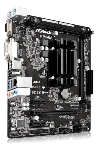 Asrock D1800m Cpu Integrado Para Halloween O Rockola