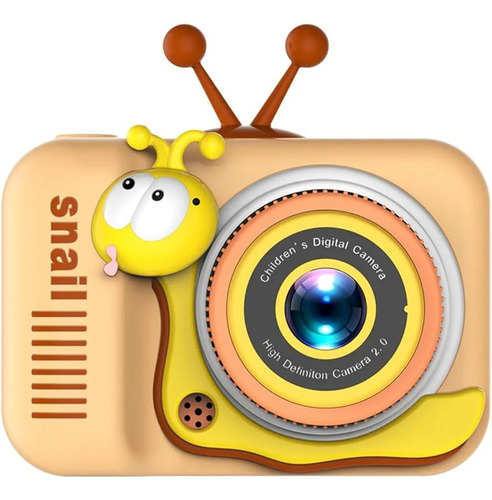 Camara Digital Retro Fotos Video Usb Juegos Niños Recargable Naranja Claro