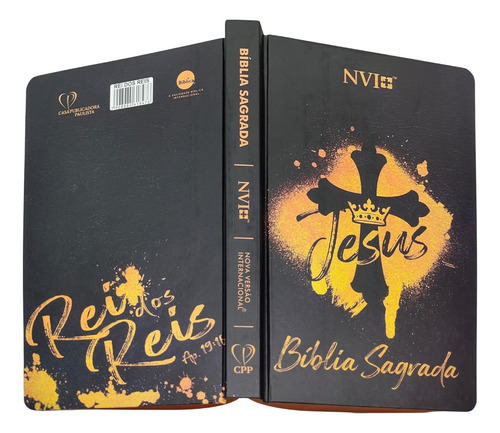 Bíblia Sagrada Nvi Slim Capa Dura Com Índice Tamanho Grande Capa Rei Dos Reis