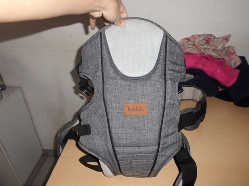 Mochila Porta Bebé Canguro By Bag Deluxe Kiddy- Color Gris