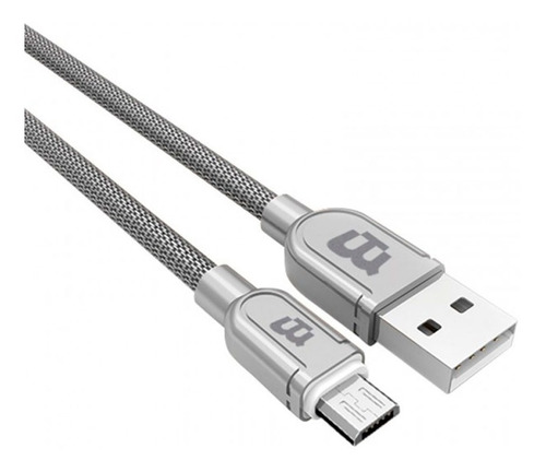 Cable Blackpcs V8 Plata 1m Tejido 2.1a Casmte-3 /v /vc