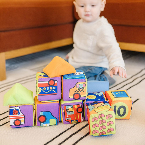 Juego De Bloques Blandos Melissa & Doug Combinar Y Constr...