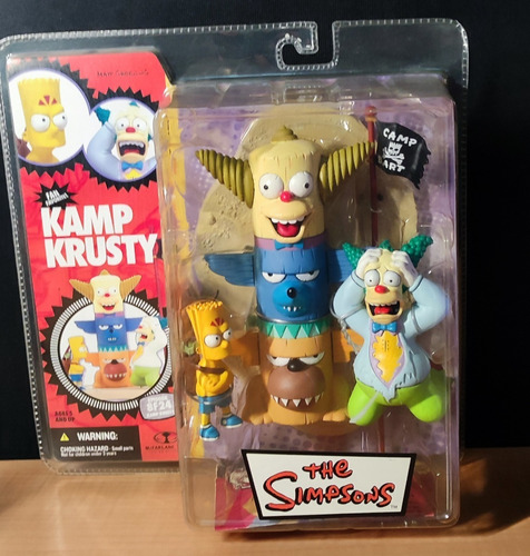 Los Simpson Mcfarlane Figura Bart Simpson Y Krusty Kamp (Usado)